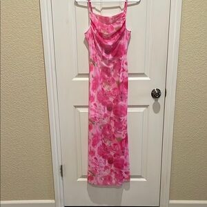 SHEIN Pink Slip Maxi Dress for Wedding Guest